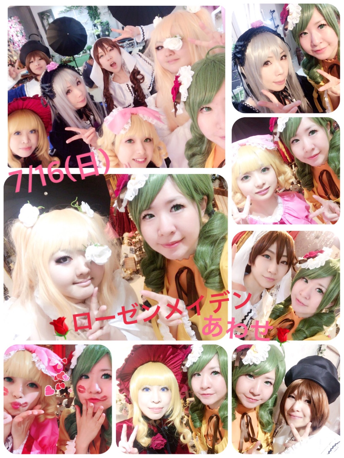 3d 6+boys 6+girls beret blonde_hair blue_eyes bonnet brown_eyes closed_eyes closed_mouth everyone flower fur_trim green_eyes green_hair hair_ornament hair_ribbon hat jewelry lips lipstick long_hair looking_at_viewer makeup multiple_cosplay multiple_girls ponytail realistic ribbon rose short_hair smile tagme white_hair