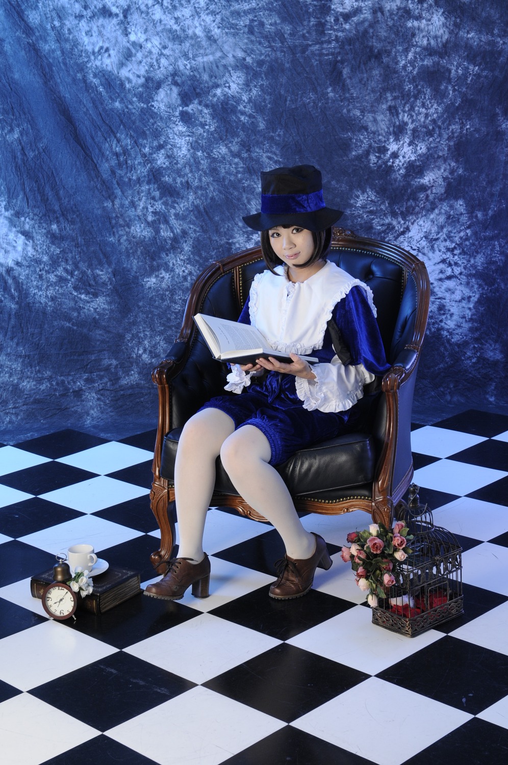 1girl argyle argyle_background argyle_legwear armchair bath bathtub black_hair black_rock_shooter_(character) blanket blue_jacket board_game book card chair checkerboard_cookie checkered checkered_background checkered_floor checkered_kimono checkered_neckwear checkered_scarf checkered_shirt checkered_skirt chess_piece clock colorful company_name cookie crossed_legs crosswalk curly_hair curtains diamond_(gemstone) diamond_(shape) different_reflection female_saniwa_(touken_ranbu) fire flag flaming_eye floor flower gohei hat himekaidou_hatate holding_flag instrument king_(chess) knight_(chess) light_smile lips mirror monocle night official_style on_floor perspective petals pillar pink_rose pixel_art plaid_background playing_card race_queen reflection reflective_floor role_reversal rook_(chess) rose saniwa_(touken_ranbu) shide shoes shorts shower_head sitting sky solo souseiseki star_(sky) tile_floor tile_wall tiles top_hat underbust vanishing_point violin white_rose yagasuri