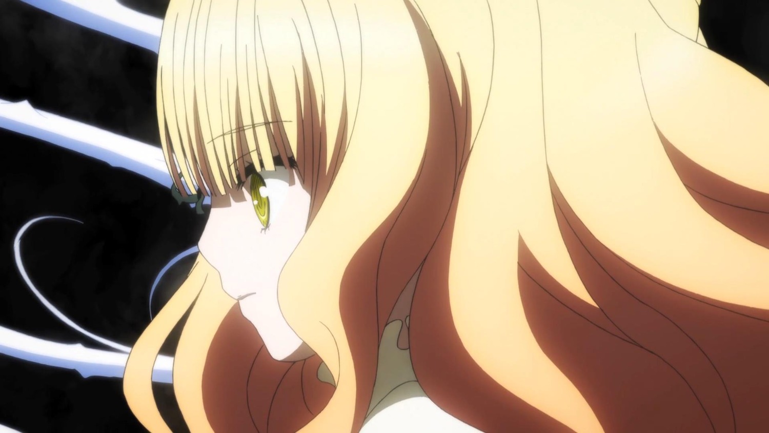 1girl bangs blonde_hair close-up closed_mouth eyebrows_visible_through_hair from_side green_eyes image kirakishou long_hair profile solo
