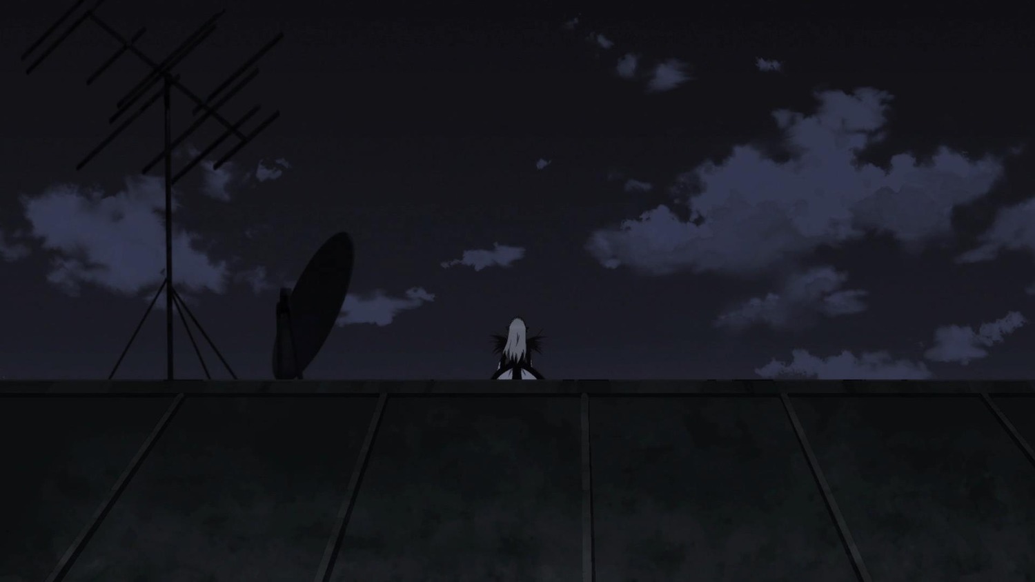 1girl cloud cloudy_sky dress image long_hair outdoors scenery sky solo standing suigintou very_long_hair white_hair