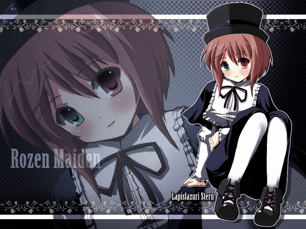 1girl blush brown_hair dress full_body green_eyes hat heterochromia image long_sleeves looking_at_viewer pantyhose red_eyes smile solo souseiseki zoom_layer