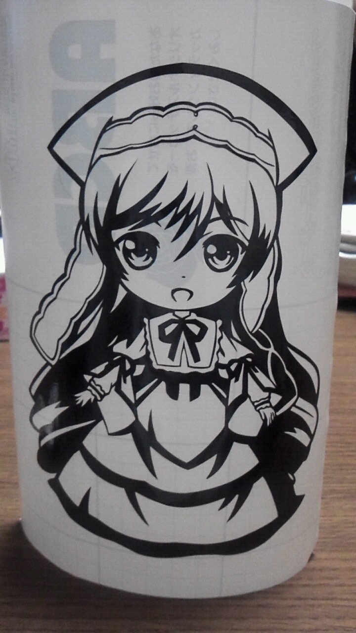 1girl :d auto_tagged blush chibi dress greyscale hands_on_hips image long_hair looking_at_viewer monochrome neck_ribbon open_mouth photo ribbon smile solo suiseiseki very_long_hair