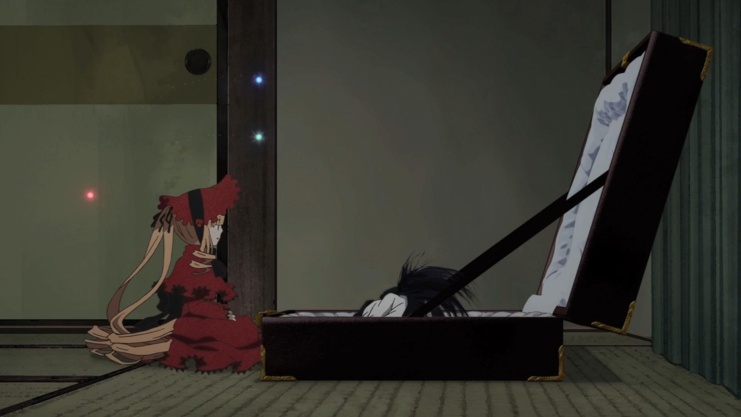 2girls black_hair blonde_hair image long_hair multiple_girls pair shinku suigintou very_long_hair