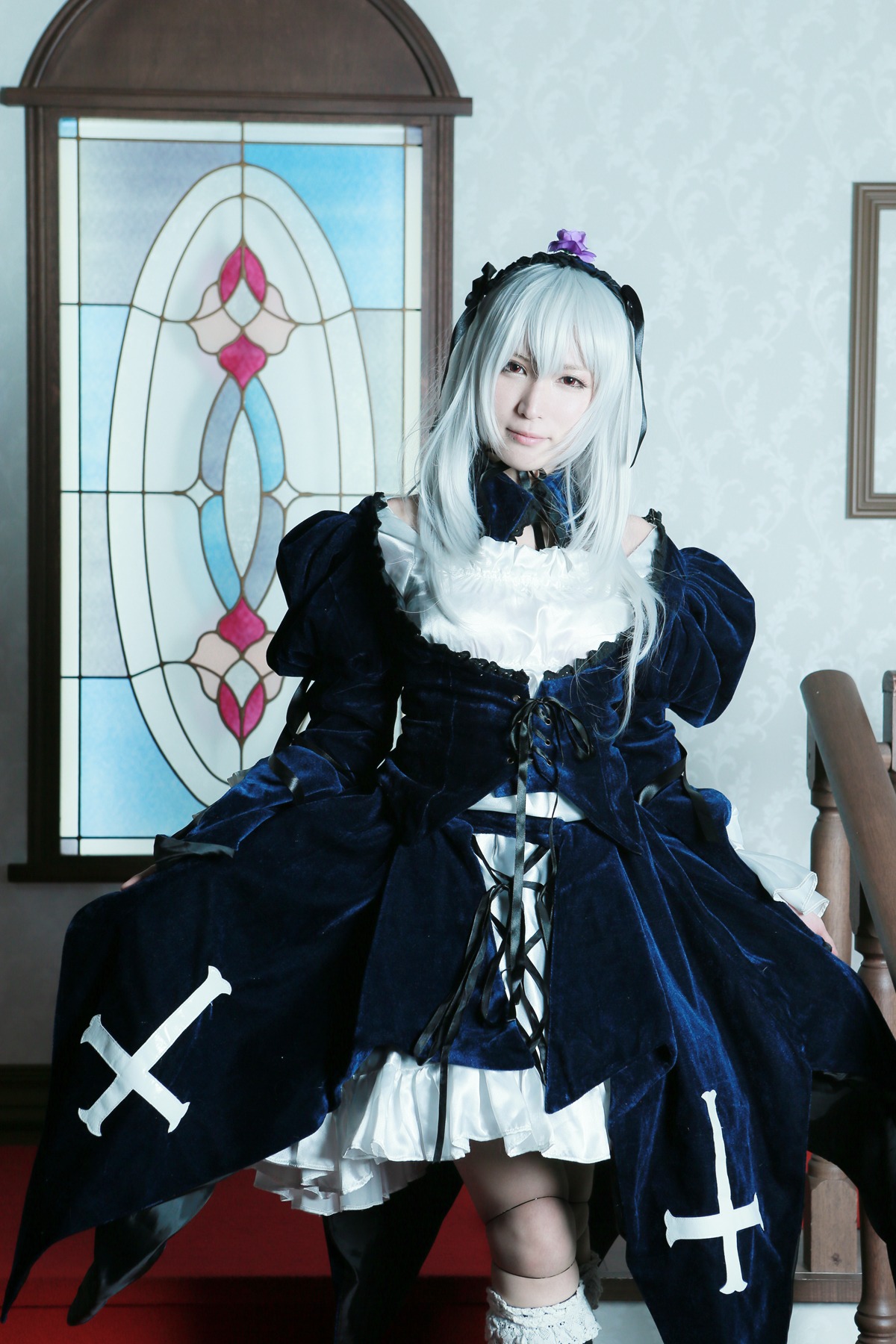 1girl dress frills gothic_lolita lolita_fashion long_hair solo suigintou