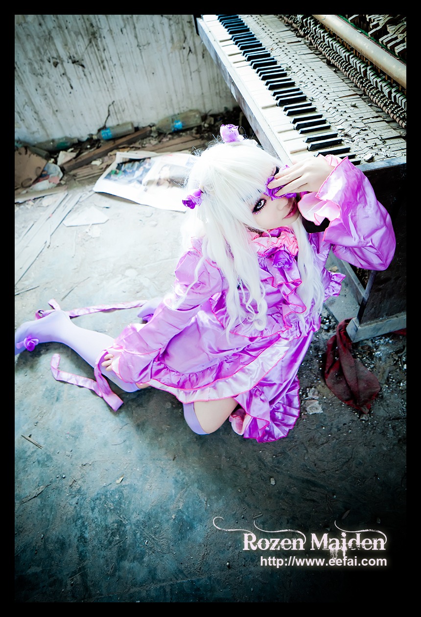 1girl barasuishou black_border blood dress english_text letterboxed long_hair lying pillarboxed solo white_hair