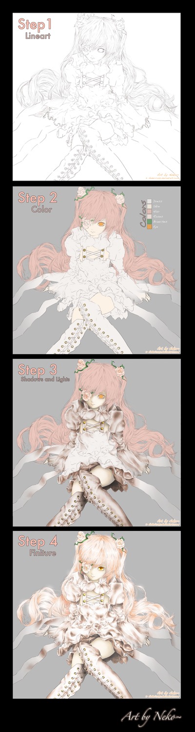 1girl 86800 breasts dress gloves image kaname_madoka kirakishou long_hair pink_hair solo two_side_up ultimate_madoka very_long_hair yellow_eyes