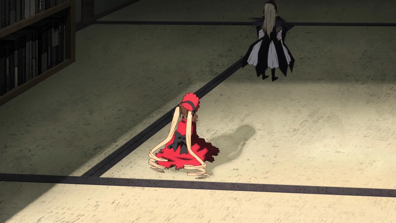 auto_tagged blonde_hair dress hat image long_hair multiple_girls on_ground pair shinku suigintou