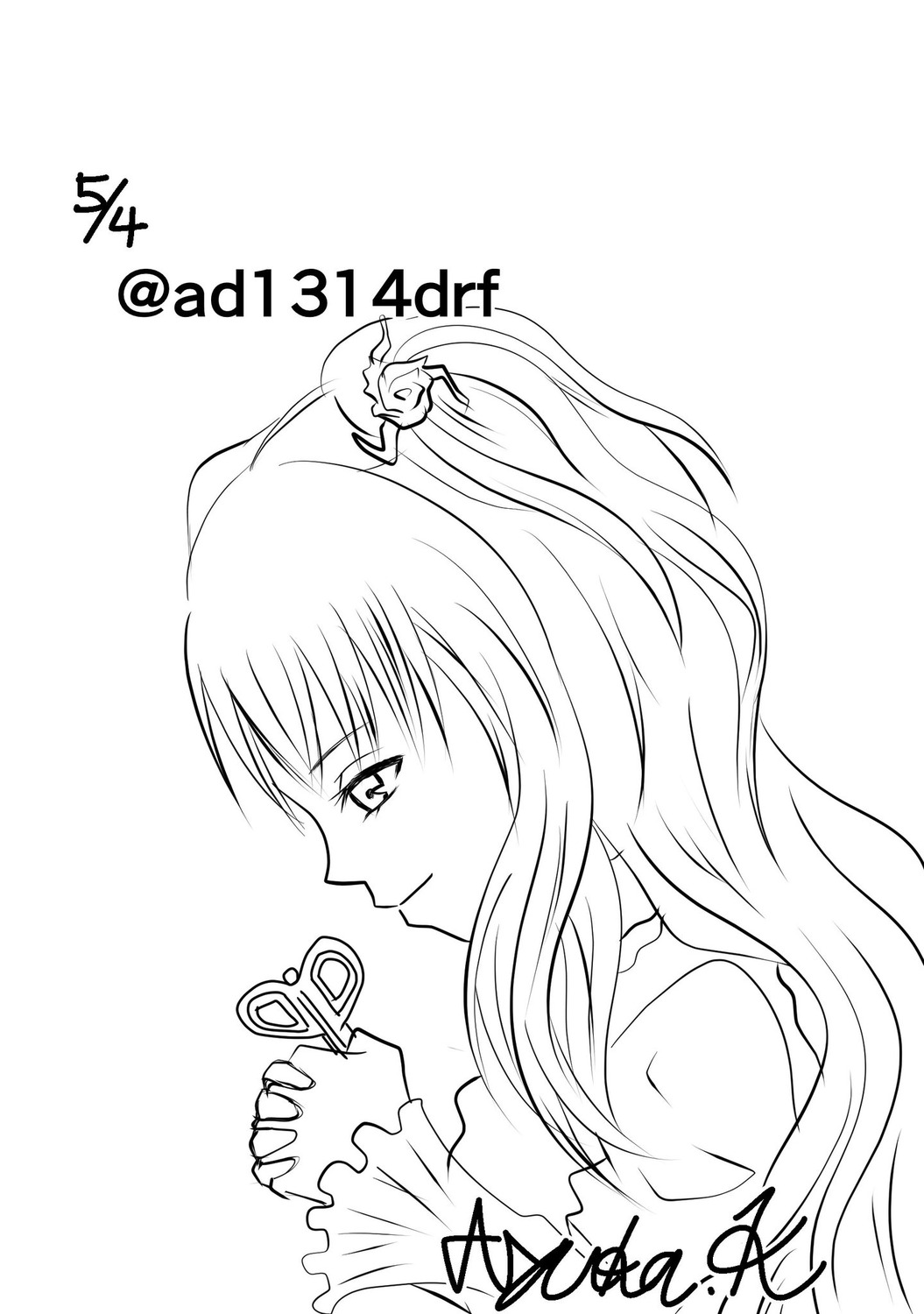 1girl greyscale hair_ornament hijiri_byakuren image kirakishou long_hair monochrome smile solo striped striped_background