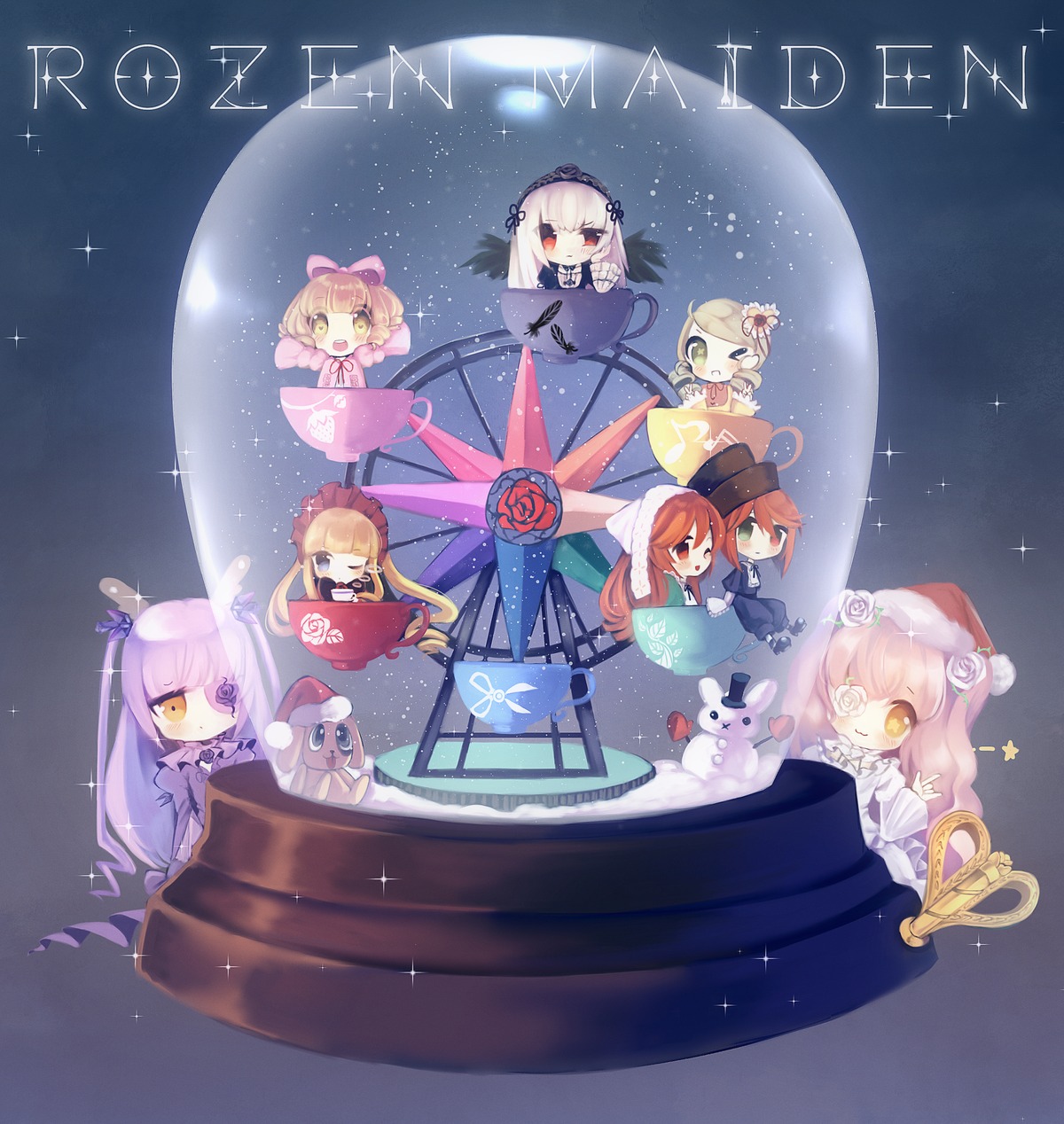 6+girls :x ;d \m/ absurdres ahoge bad_id bad_pixiv_id bangs barasuishou black_feathers black_footwear black_headwear black_wings blonde_hair blue_eyes blue_pants blue_shirt blunt_bangs blush bonnet bow brown_hair chibi christmas closed_mouth copyright_name cup double_v dress drill_hair eighth_note eyebrows_visible_through_hair eyepatch feather_print feathers ferris_wheel floral_print flower food_print green_eyes green_hair hair_between_eyes hair_bow hair_ornament hat head_rest head_scarf heart heart_hair_ornament heterochromia high_heels highres hina_ichigo holding holding_cup image kanaria kirakishou kunkun leaf_print light_purple_hair long_dress long_hair long_sleeves looking_at_viewer low_twintails lushuao mittens multiple multiple_girls musical_note musical_note_print one_eye_closed open_mouth orange_eyes outstretched_arms pants peeking_out pink_bow pink_eyes pink_hair plant purple_dress purple_eyes purple_hair red_eyes red_flower red_rose rose rose_print rozen_maiden santa_hat scissor_print scissors shinku shirt shoes short_hair siblings silver_hair sisters sitting sleeves_past_wrists smile snow_globe snowman solid_oval_eyes souseiseki sparkle standing star-shaped_pupils star_(symbol) steam strawberry_print stuffed_animal stuffed_dog suigintou suiseiseki swept_bangs symbol-shaped_pupils tagme teacup tongue tongue_out top_hat twins twintails two_side_up v very_long_hair vines white_flower white_rose winding_key wings yellow_eyes