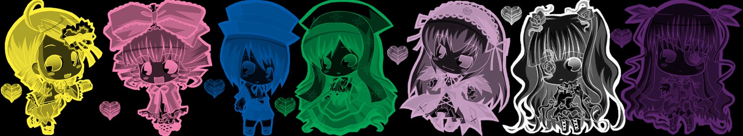 6+girls alice_margatroid animal_ears bow hair_ornament hairband hat hong_meiling image izayoi_sakuya kirisame_marisa knife long_hair multiple multiple_girls patchouli_knowledge remilia_scarlet saigyouji_yuyuko short_hair smile tagme wings