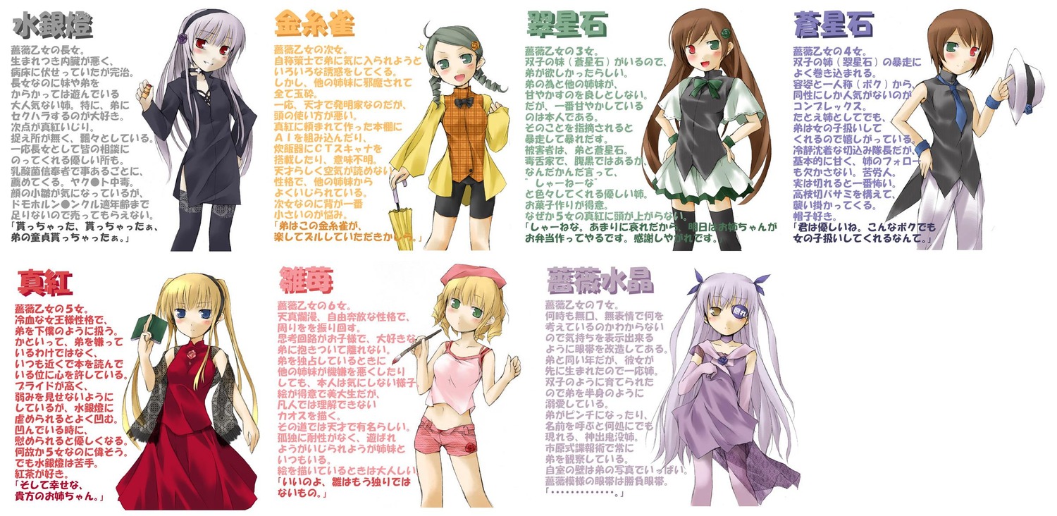 6+girls art_brush artist_request barasuishou bare_shoulders beret bike_shorts black_legwear blonde_hair blue_eyes brown_hair camisole character_request choker crossover dress elbow_gloves everyone eyepatch gloves green_eyes green_hair grey_hair hair_ornament hairband hat heterochromia highres hina_ichigo image kanaria long_hair long_sleeves midriff multiple multiple_girls necktie no_hat no_headwear paintbrush pants pantyhose parody purple_hair red_eyes rozen_maiden shinku short_hair shorts silver_hair skirt souseiseki suigintou suiseiseki tagme thighhighs translation_request twintails wristband zettai_ryouiki