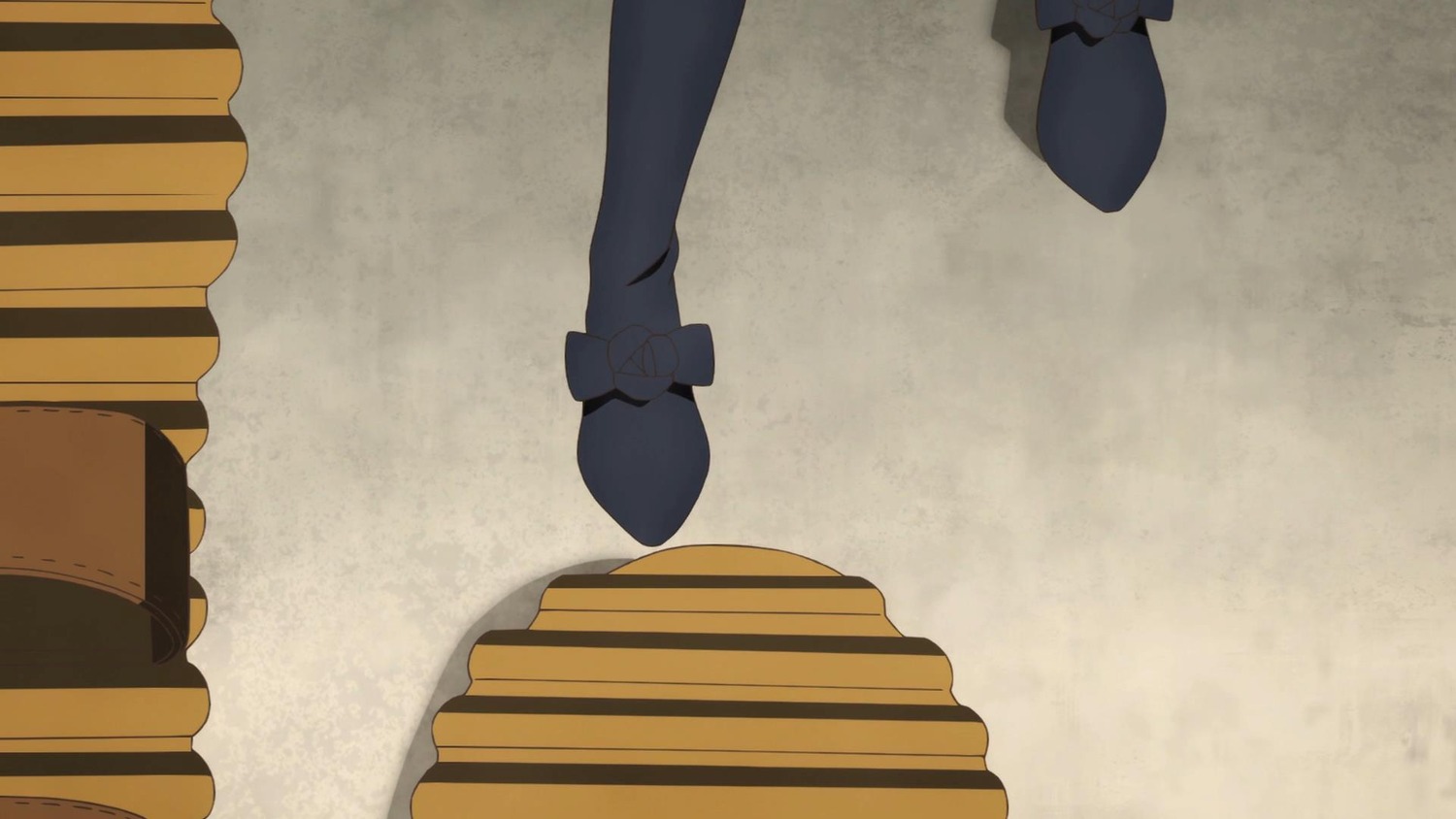 bow image solo suigintou wooden_floor