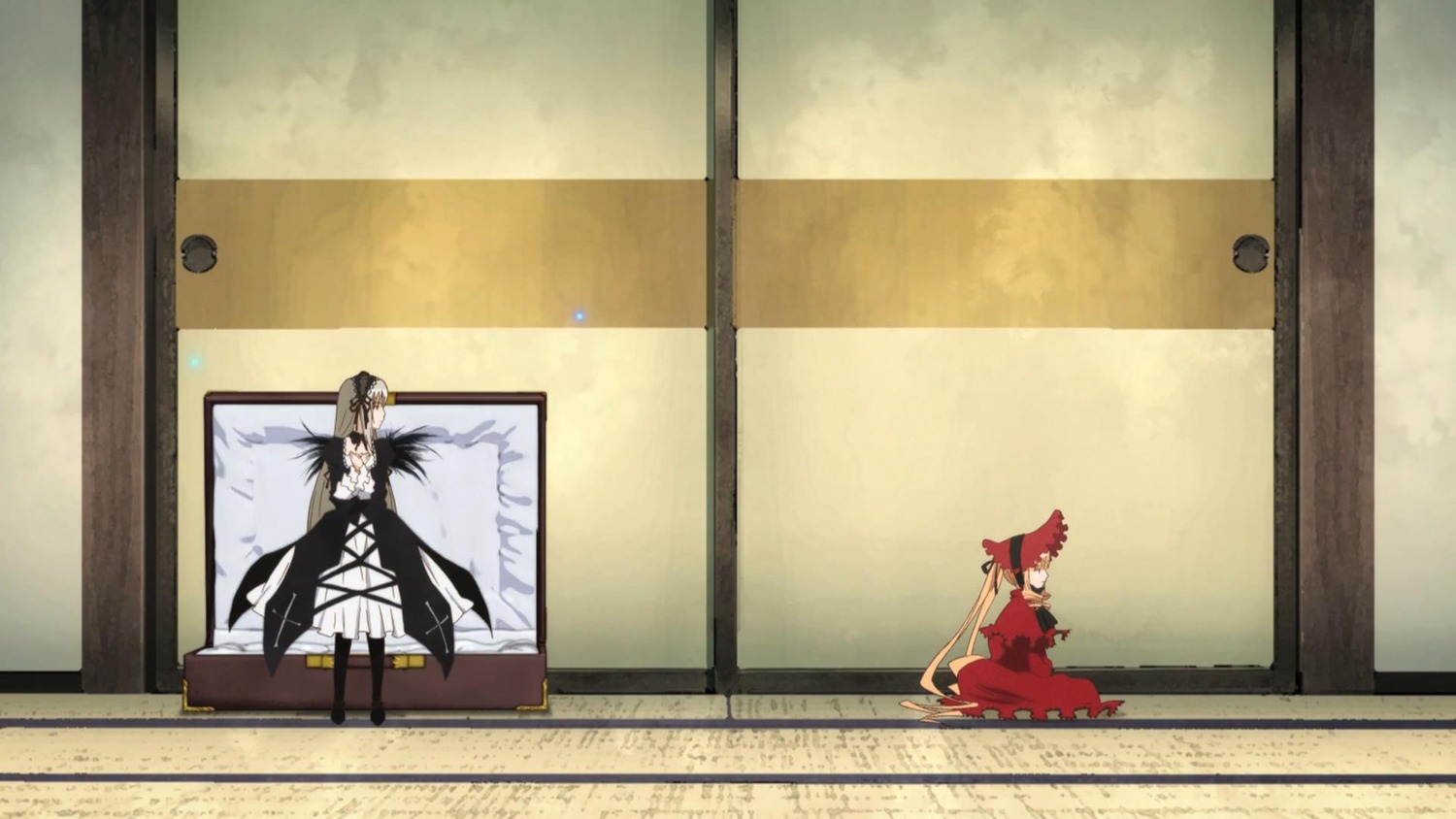 black_hair bow hair_bow hakurei_reimu image multiple_girls pair shinku suigintou tatami