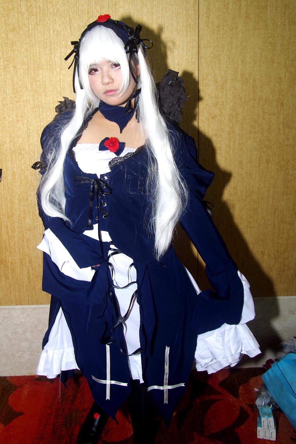1girl dress hairband lips photo red_eyes solo suigintou