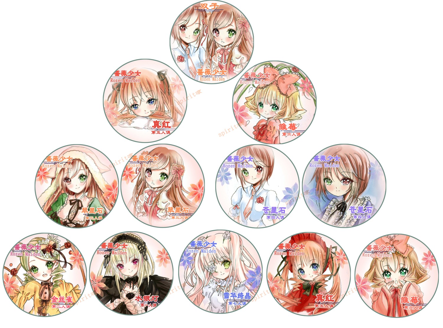 1girl blonde_hair blush brown_hair dress expression_chart flower gloves green_eyes hair_flower hair_ornament hair_ribbon image japanese_clothes kimono long_hair multiple multiple_views open_mouth ribbon short_hair smile tagme umbrella