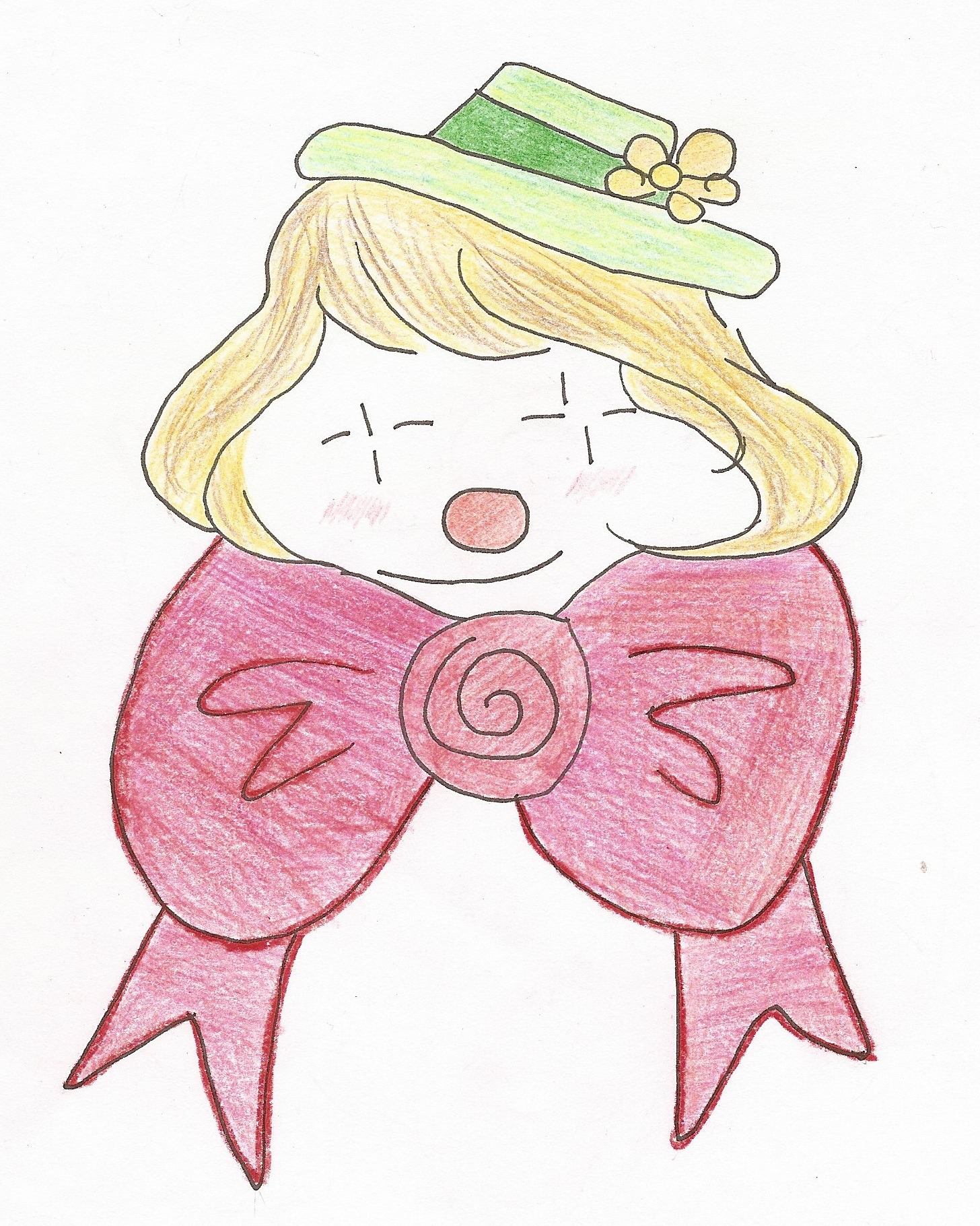 candy food full_body hat hinaichigo image no_humans open_mouth pokemon_(creature) simple_background smile solo striped traditional_media white_background