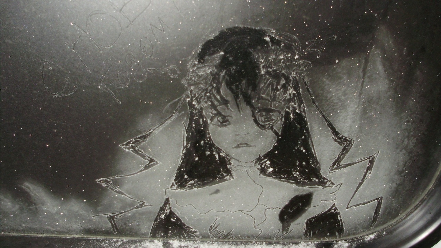1girl barasuishou constellation greyscale halftone image long_hair monochrome night night_sky shooting_star sky solo space star_(sky) starry_background starry_sky